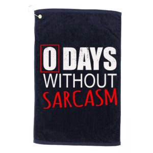 Funny Sarcastic Design Platinum Collection Golf Towel