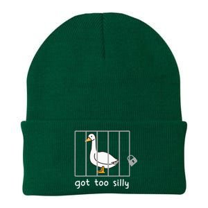 Funny Saying Duck Go To Silly Goose In Jail Knit Cap Winter Beanie