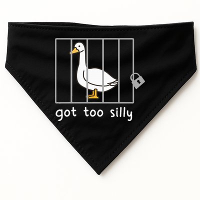Funny Saying Duck Go To Silly Goose In Jail USA-Made Doggie Bandana