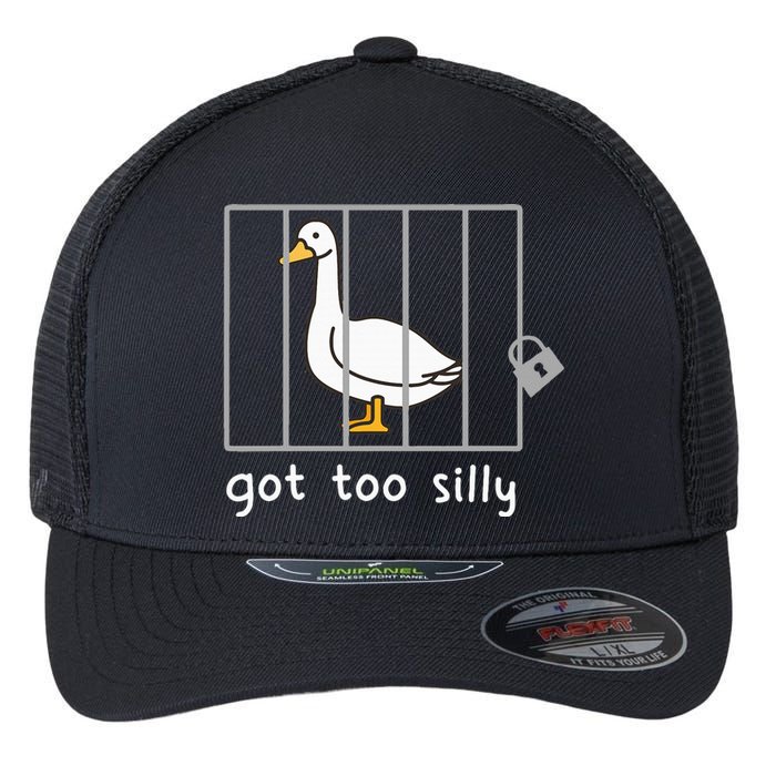 Funny Saying Duck Go To Silly Goose In Jail Flexfit Unipanel Trucker Cap