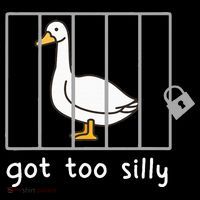 Funny Saying Duck Go To Silly Goose In Jail Flexfit Unipanel Trucker Cap