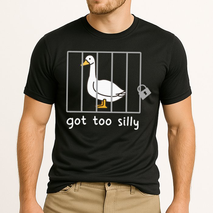 Funny Saying Duck Go To Silly Goose In Jail Performance Shirt