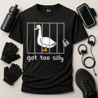 Funny Saying Duck Go To Silly Goose In Jail Performance Shirt