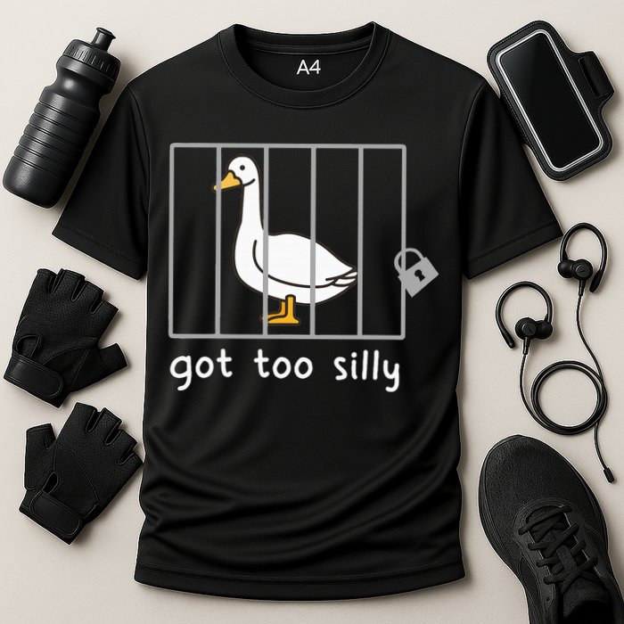 Funny Saying Duck Go To Silly Goose In Jail Performance Shirt