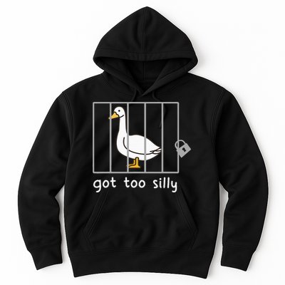 Funny Saying Duck Go To Silly Goose In Jail Hoodie
