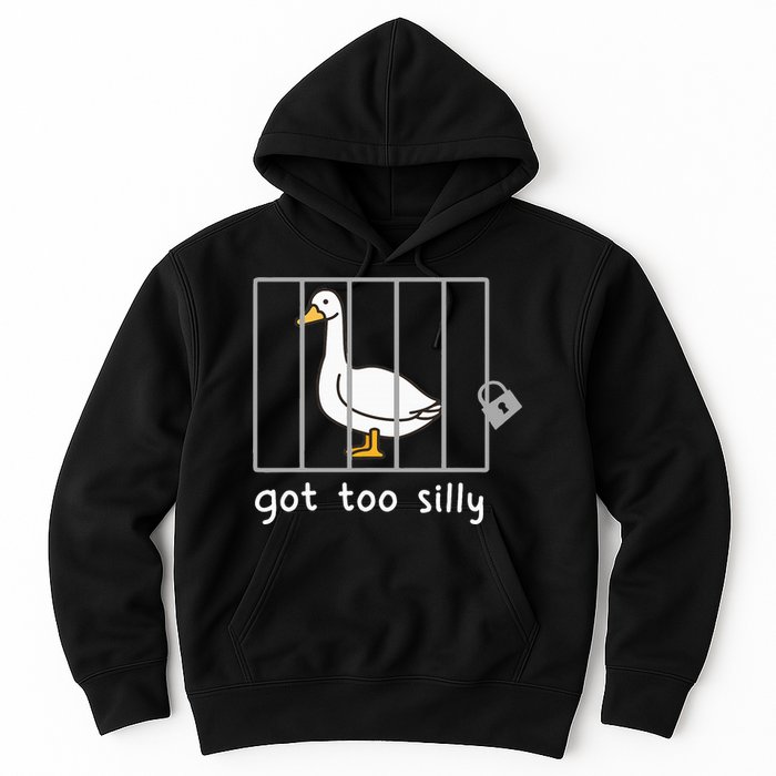 Funny Saying Duck Go To Silly Goose In Jail Hoodie