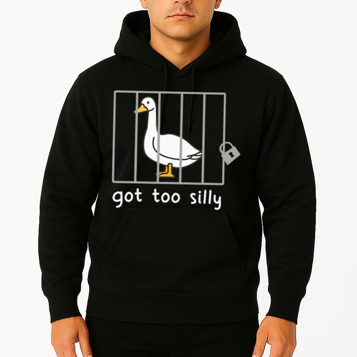 Funny Saying Duck Go To Silly Goose In Jail Hoodie