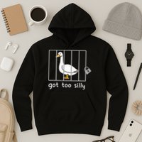 Funny Saying Duck Go To Silly Goose In Jail Hoodie