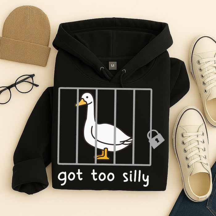Funny Saying Duck Go To Silly Goose In Jail Hoodie