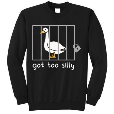 Funny Saying Duck Go To Silly Goose In Jail Sweatshirt