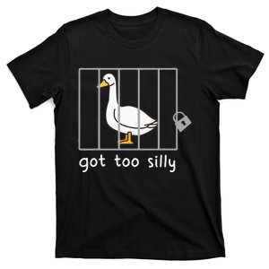 Funny Saying Duck Go To Silly Goose In Jail T-Shirt