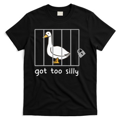 Funny Saying Duck Go To Silly Goose In Jail T-Shirt