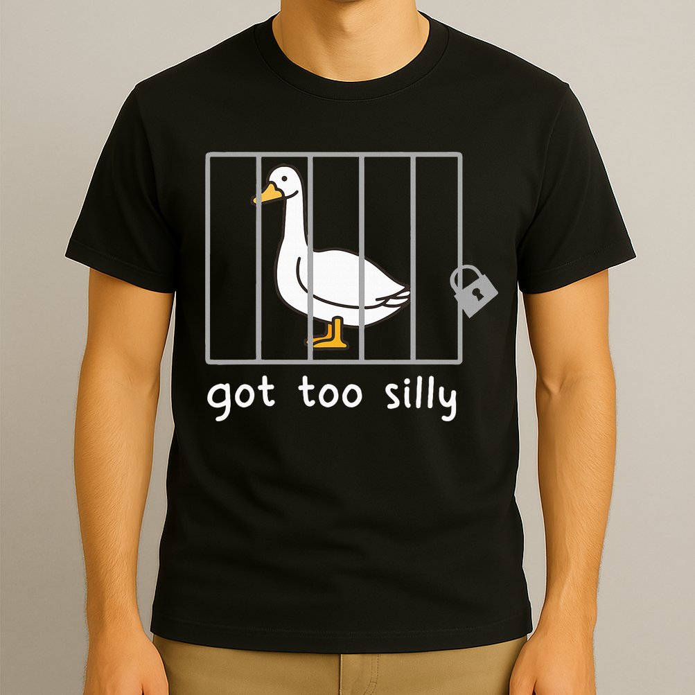 Funny Saying Duck Go To Silly Goose In Jail T-Shirt