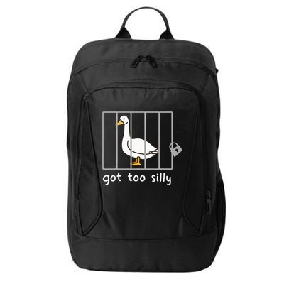 Funny Saying Duck Go To Silly Goose In Jail City Backpack