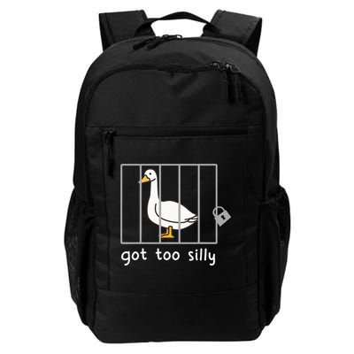 Funny Saying Duck Go To Silly Goose In Jail Backpack