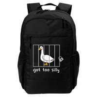 Funny Saying Duck Go To Silly Goose In Jail Backpack