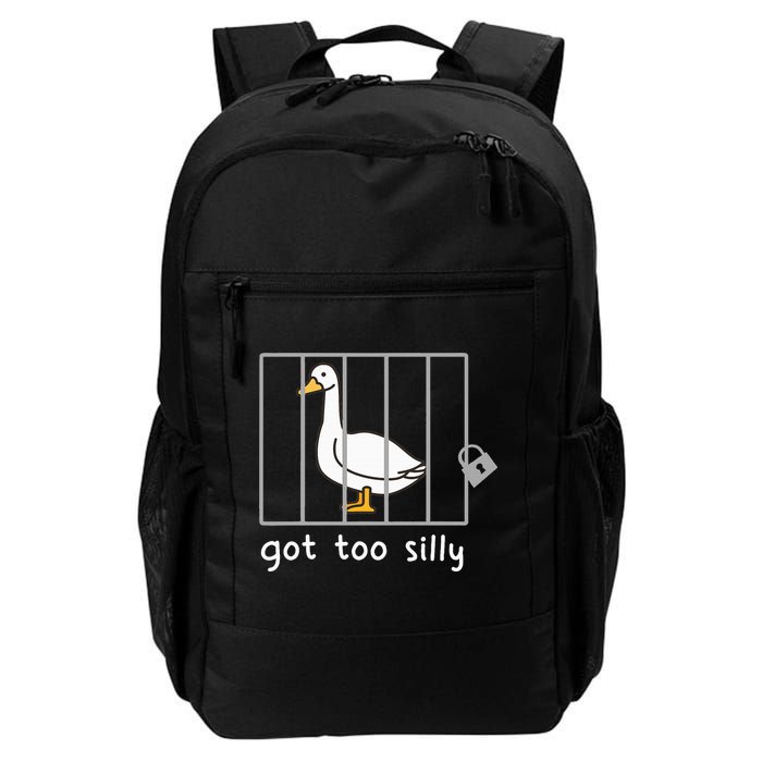 Funny Saying Duck Go To Silly Goose In Jail Backpack
