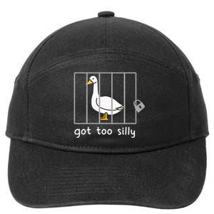 Funny Saying Duck Go To Silly Goose In Jail 7-Panel Snapback Hat