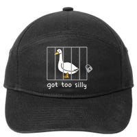 Funny Saying Duck Go To Silly Goose In Jail 7-Panel Snapback Hat