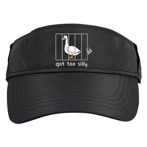 Funny Saying Duck Go To Silly Goose In Jail Adult Drive Performance Visor