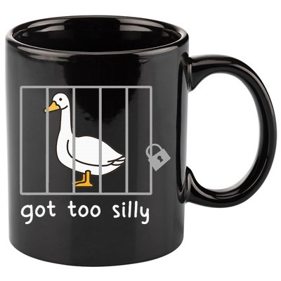 Funny Saying Duck Go To Silly Goose In Jail 11oz C Handle Ceramic Mug