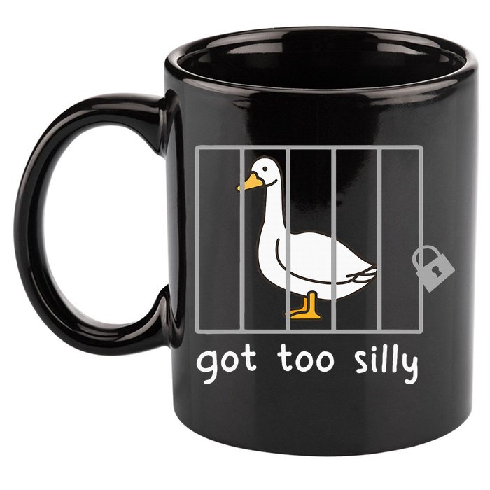 Funny Saying Duck Go To Silly Goose In Jail 11oz C Handle Ceramic Mug