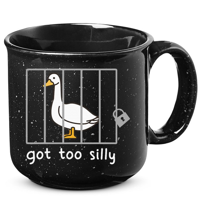 Funny Saying Duck Go To Silly Goose In Jail 15oz Campfire Ceramic Mug