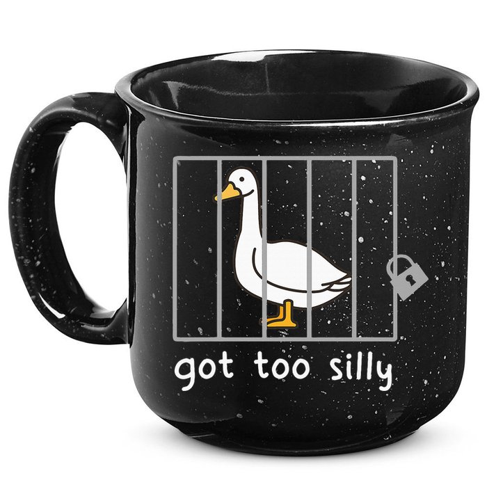 Funny Saying Duck Go To Silly Goose In Jail 15oz Campfire Ceramic Mug