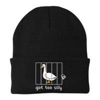 Funny Saying Duck Go To Silly Goose In Jail Beanie