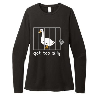 Funny Saying Duck Go To Silly Goose In Jail Womens CVC Long Sleeve Shirt