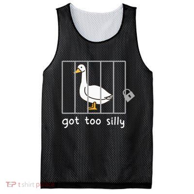 Funny Saying Duck Go To Silly Goose In Jail Mesh Reversible Basketball Jersey Tank