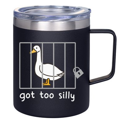 Funny Saying Duck Go To Silly Goose In Jail 12oz Stainless Steel Coffee Mug