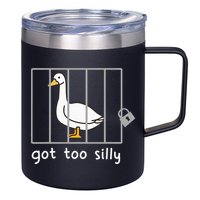 Funny Saying Duck Go To Silly Goose In Jail 12oz Stainless Steel Coffee Mug