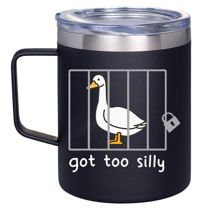Funny Saying Duck Go To Silly Goose In Jail 12oz Stainless Steel Coffee Mug