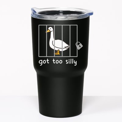 Funny Saying Duck Go To Silly Goose In Jail Tumbler