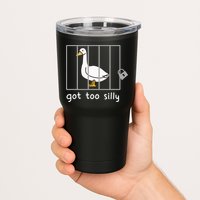 Funny Saying Duck Go To Silly Goose In Jail Tumbler