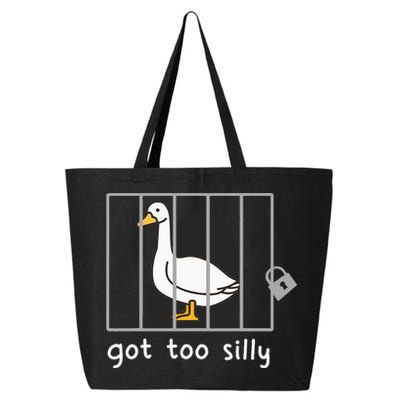 Funny Saying Duck Go To Silly Goose In Jail 25L Jumbo Tote