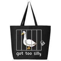 Funny Saying Duck Go To Silly Goose In Jail 25L Jumbo Tote