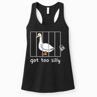 Funny Saying Duck Go To Silly Goose In Jail Womens Tank Top