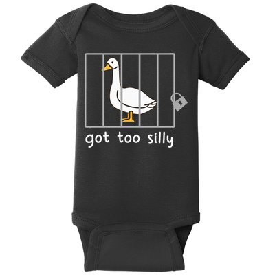 Funny Saying Duck Go To Silly Goose In Jail Baby Bodysuit