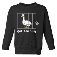 Funny Saying Duck Go To Silly Goose In Jail Toddler Sweatshirt