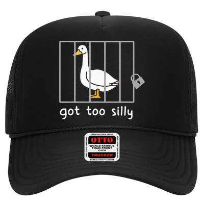 Funny Saying Duck Go To Silly Goose In Jail Trucker Hat