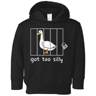 Funny Saying Duck Go To Silly Goose In Jail Toddler Hoodie