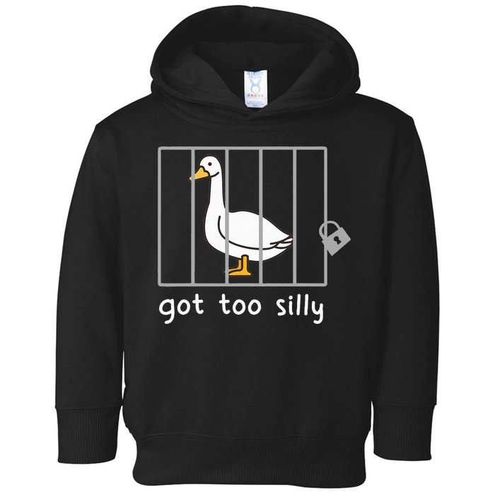 Funny Saying Duck Go To Silly Goose In Jail Toddler Hoodie