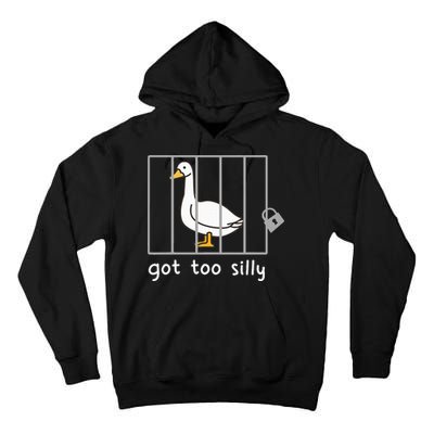 Funny Saying Duck Go To Silly Goose In Jail Tall Hoodie