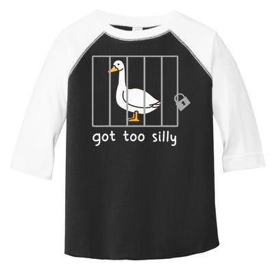 Funny Saying Duck Go To Silly Goose In Jail Toddler Fine Jersey T-Shirt