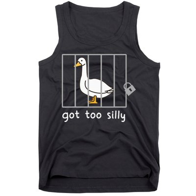 Funny Saying Duck Go To Silly Goose In Jail Tank Top