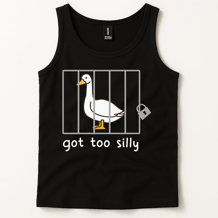 Funny Saying Duck Go To Silly Goose In Jail Tank Top
