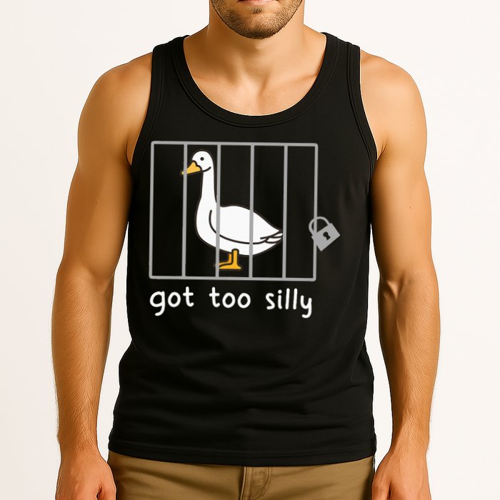 Funny Saying Duck Go To Silly Goose In Jail Tank Top