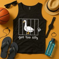 Funny Saying Duck Go To Silly Goose In Jail Tank Top